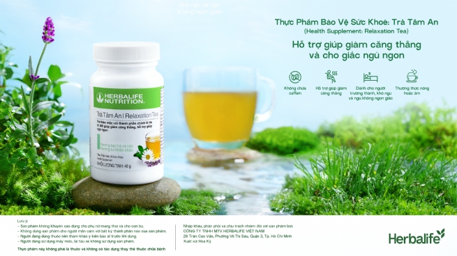 Trà Tâm An của Herbalife giúp giảm căng thẳng, ngủ ngon